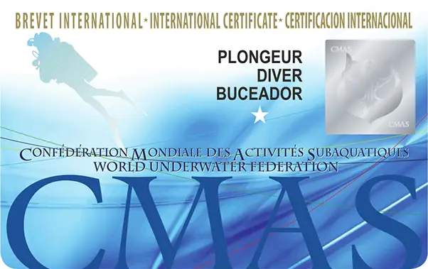 CMAS* Brevet-Karte für Autonomous Diver